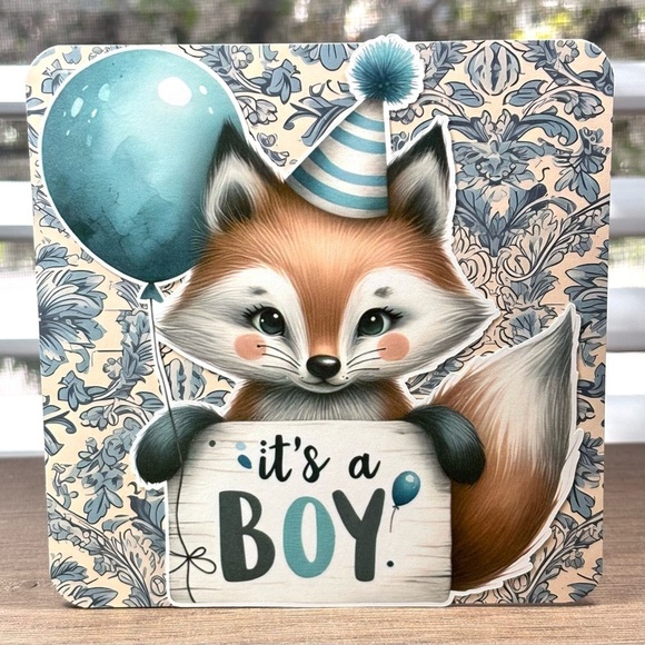 Hand Crafted Other - Handmade Welcome New Baby Boy Greeting Card